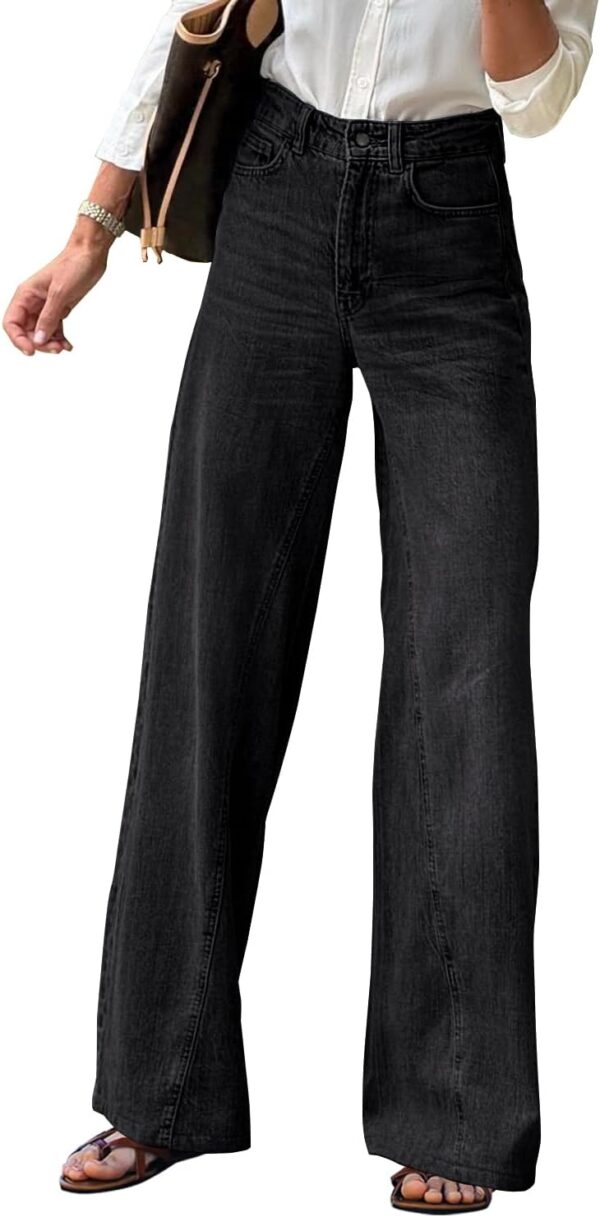Women's Jeans Stretchy Casual Boyfriend Wide Leg Washed Sexy Baggy Denim Pants for Women Trendy