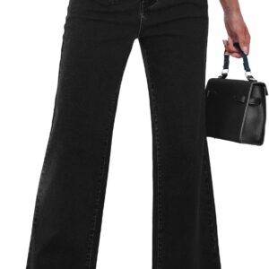 Wide Leg Jeans for Women High Waisted Trendy Jeans Denim Pants Stretchy Baggy with Pockets