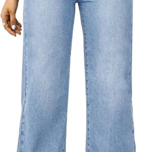 Straight Leg Jeans for Women,High Waisted Wide Leg Loose Microelastic Boyfried Denim Pants