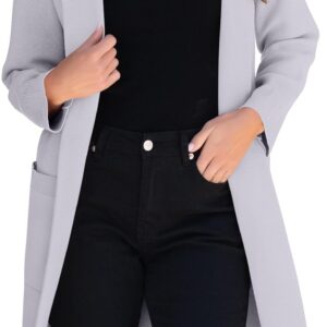 Women Cardigan Sweater Jackets Open Front Thick Knit Oversized Blazer  2024 Fall Winter Long Coats Outwear