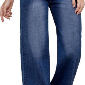 Wide Leg Jeans Woman High Waisted Stretch Baggy Loose Straight Leg Denim Pants