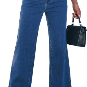 Wide Leg Jeans for Women High Waisted Trendy Jeans Denim Pants Stretchy Baggy with Pockets
