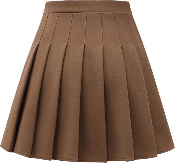 Women's Stretchy Pleated Mini Skirt Comfort High Waist Cheerleader School Uniform Skirt