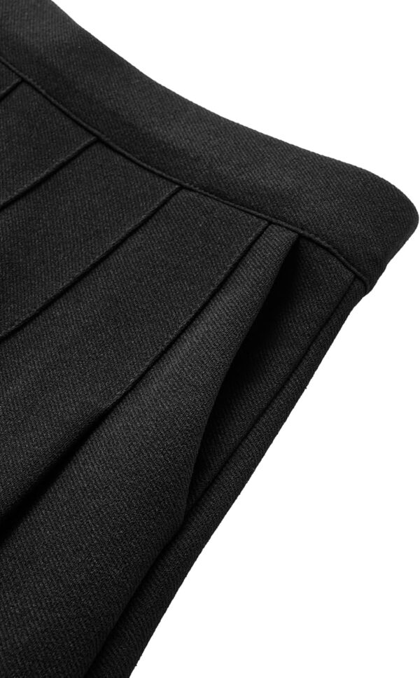Women's Stretchy Pleated Mini Skirt Comfort High Waist Cheerleader School Uniform Skirt