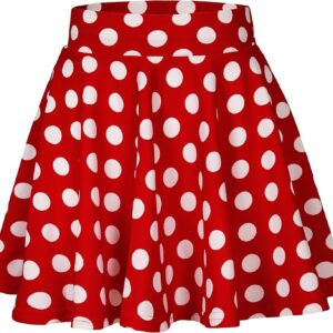 Women's Basic Versatile Stretchy Flared Casual Mini Skater Skirt